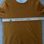 ZARA  Mustard Yellow Cotton Crewneck Long Sleeve Shirt Size Medium Photo 6