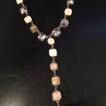 Badgley Mischka Dressy Long Earrings & Necklace Pearlized Multi Photo 2