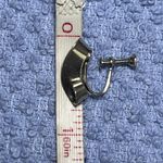 Vintage Sterling and Emerald Green Screw Back Earrings Silver Photo 3