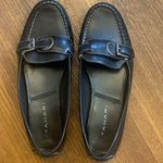 Tahari  Barrie loafers women’s 5.5 black soft leather slip on. Buckle in front Photo 0