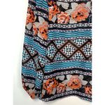 Wet Seal  Women's Floral V Neck Tie Balloon Sleeve Blouse Multicolor Size 1X Photo 1