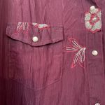 ROPER METALLIC THREAD SHEER WESTERN SHIRT Size M Photo 1