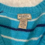 Arizona Jeans Y2K Arizona Jean Company blue striped 3/4 sleeve sweater top v-neck woman’s M Photo 5