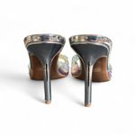 Nine West Y2K CLEAR RHINESTONE SILVER ‎ SPARKLE SANDALS HEELS SIZE 8. Photo 3