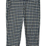 American Eagle  Blue Tan Plaid Mom Jeans Size 12 Short Photo 0