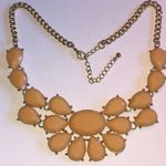 Elegant Gold Tone Peach Boho Retro Statement Necklace Photo 0