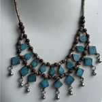 Ethnic Exotic Goddess Turquoise Dangle Vintage Necklace Blue Photo 0