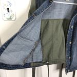 Anthropologie Pilcro And The Letterpress Women's Small Button Up Military Denim Jean Jacket Photo 8