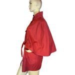Betsey Johnson RED SNAP BUTTON CAPE JACKET (XL) Photo 3