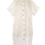 J.Crew NWT Relaxed-fit Short-sleeve White Baird McNutt Irish Linen Shirtdress S Photo 0