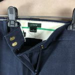J.Crew Navy Denim-like Full Leg Striped Trousers Size 4 Photo 2