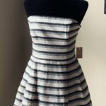 Rachel Roy Strapless Stripped Pleated Dress Photo 0