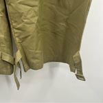ZARA  belted cargo trousers wide leg olive green size XL high rise paperbag waist Photo 2