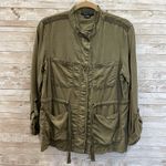Sanctuary Social Standard Womens S Shirt Jacket Green Safari Tencel Army Shacket Photo 0