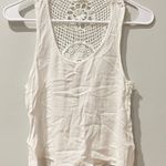 Garage White Crochet Loose Top Photo 0