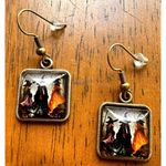 Macbeth Three Witches Earrings Halloween Supernatural Power Dark Force Literatur Gold Photo 5