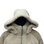Ba&sh Eva Bomber Jacket Women's Size 1 (Small) Beige Faux Shearling Pockets Photo 1