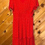 Siren Lily  bright red polka dot tiered midi dress Photo 1
