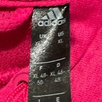 Adidas Athletics Pullover Hoodie Climawarm Sweatshirt Sz XL Pink Boxy Short Photo 4