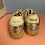 Verbenas Metallic Silver Leather Sneakers Trainers fashion comfort Sz 38, US 7.5 Photo 5