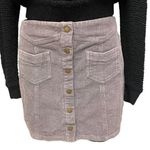 She & Sky Corduroy Snap Front Mini Skirt Size Medium Photo 0