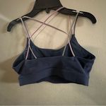 Peloton Women's Sports Bra  speed up navy strappy size medium grey athletic bra Photo 3