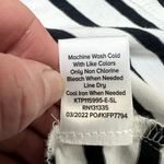 Evereve  Stripe Muscle Tank Hi-Lo Seam Black and White Small Photo 5