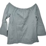 Tuckernuck Miranda Off The Shoulder Blouse Slate Blue Long Sleeve Preppy Size M Size M Photo 1