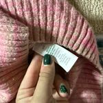 Aerie  Striped Pink and Orange Cowl Neck Sweater Photo 3