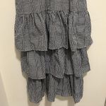Likely Charlotte Blue/White Gingham Tiered Midi Sun Dress Photo 8