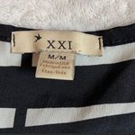 Xxi Black And White Striped Tank Top Photo 3