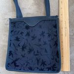 Black Velvet Burnout Evening Bag with Satin Insert Photo 5