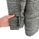 Smythe Oversized Notched Lapel Blazer Gray Glen Check Plaid Small Photo 11