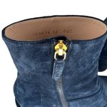 Gucci Blondie Block Heel Booties in Blue Suede Photo 11