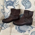 Frye Natalie Short Engineer Boots in Brown Photo 3