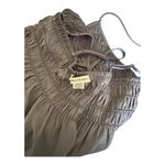 AE Smocked summer top medium silky look satin cami slate blue American Eagle​ Photo 6