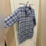 UGG  Flannel button down pajama shirt size Small blue Photo 8