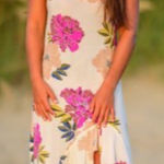 Billabong BOGO  Kick It Up Floral Asymmetrical Leg Slit Maxi Dress Photo 0