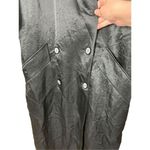 Vintage Sport Crest Utex Black Nylon Long Trench Coat Size 4 Photo 3