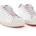 P448  Sneakers Size 7 Pink and White Photo 0