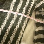 Wet Seal Green Cream Striped Open Front Knit Cardigan Sweater Small Photo 4