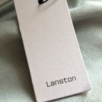 New Lanston Revolve Women’s Oversized Drop Shoulder Cinched Crop Crew Sweatshirt Green Size XS Photo 6