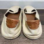 Frye Melanie Slip On white 100% leather antiques vintage Italian 9 Photo 3