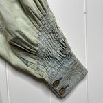 Free People jacket or mini dress denim pleated cover-up cotton linen blend Photo 4