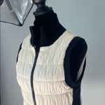 Black Rivet Stylish Cream and Black Puffer Vest Photo 1
