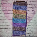 VINTAGE KARMA CIRCLE USA MADE IN NEPAL BOHEMIAN COLORFUL KNIT INFINITY SCARF Blue Photo 3