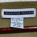 Jennifer Moore VTG  Large ribbed Olive green Henley sweater L Photo 6