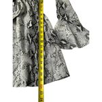 Boohooo Gray & Black Animal Print Bell Sleeve Dress Size 16 NWT | 44-35 Photo 6