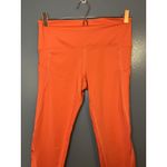 Los Ojos Pants Womens Small Orange High Rise Pocket Leggings Athletic Yoga Gym Photo 1