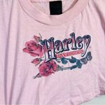 Harley Davidson 3D Emblem Women’s Pink Crop Top Large Photo 1